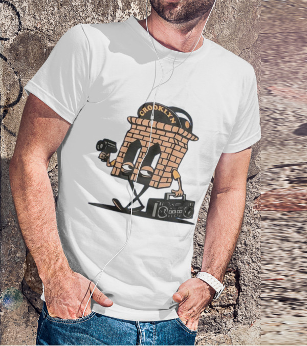 Crooklyn Brick Character With Camera And Boombox T-Shirt
