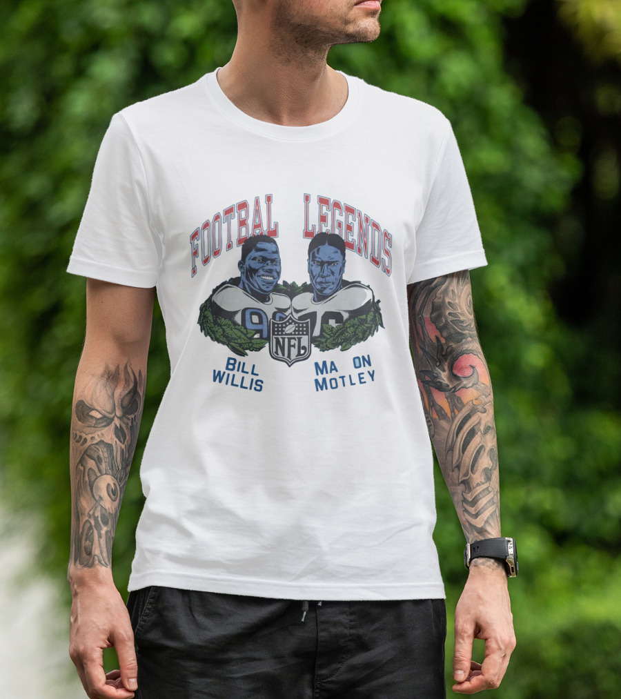 Football Legends Bill Willis Marion Motle NFL T-Shirt