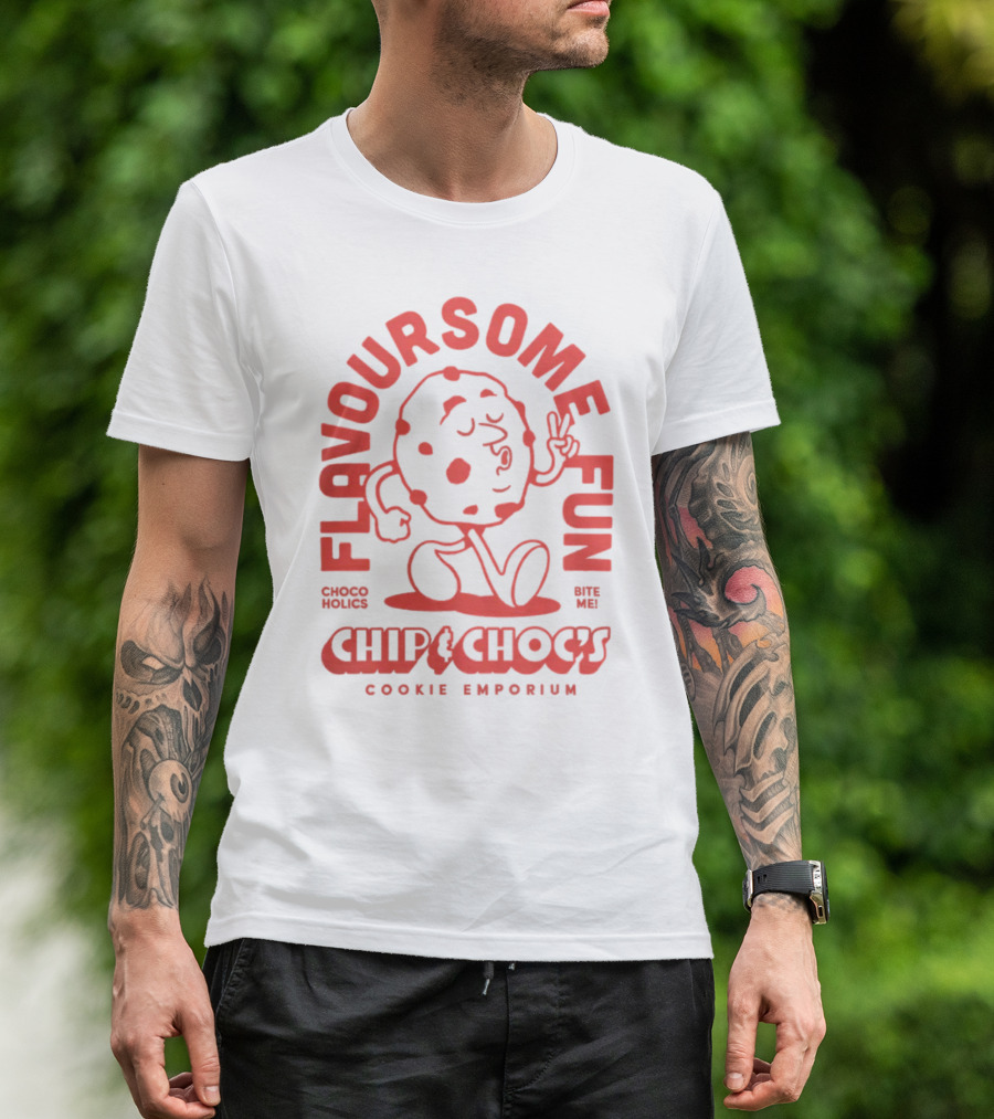 Flavoursome Fun Choco Holics Chip Choc'S Cookie Emporium Bite Me T-Shirt