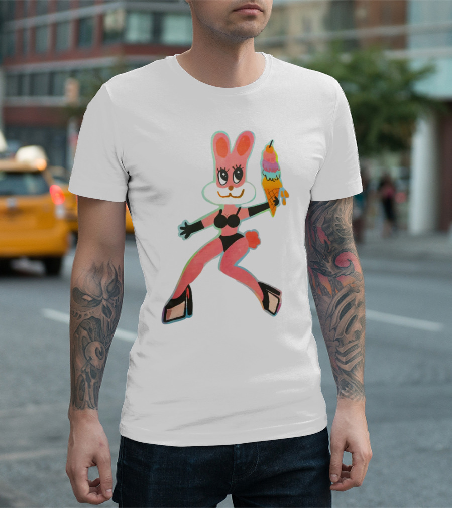 Karol G Merch Mañana Será Bonito Bunny in Bikini with Ice Cream Cone T-Shirt