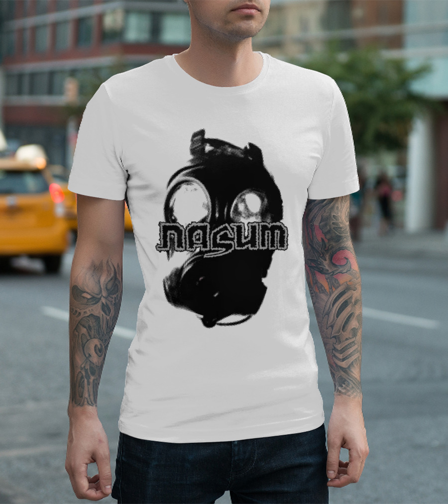 Nasum Gasmask Logo Dark Aesthetic T-Shirt