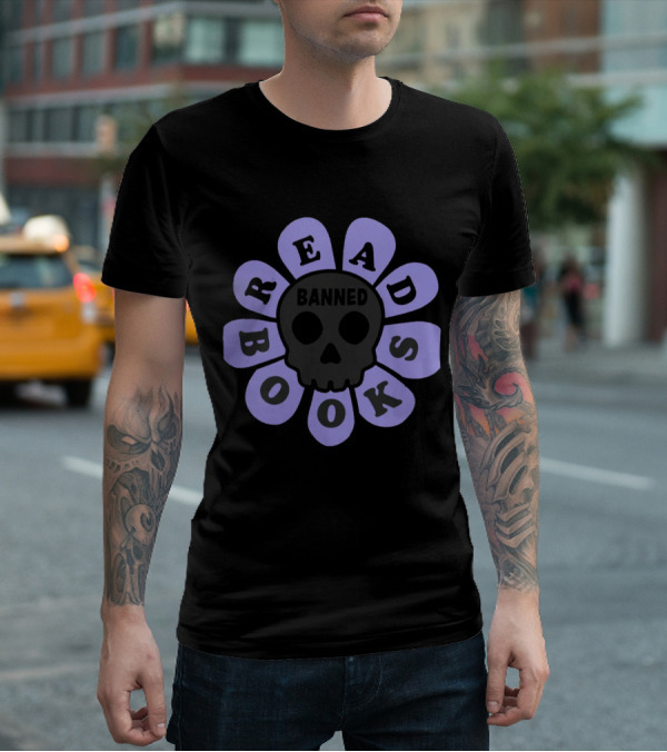 Read Banned Books Skull And Petals By Brit Sigh T-Shirt