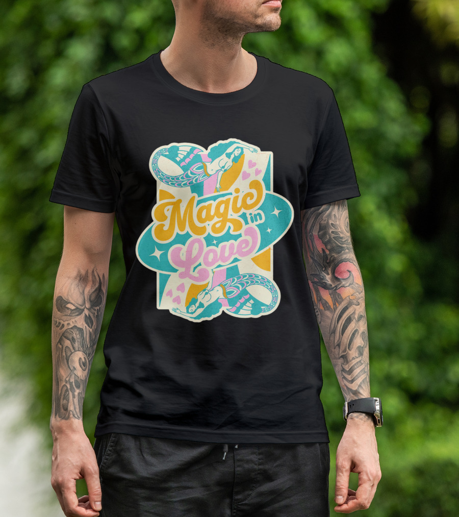 Magic In Love Mermaid Retro Vibe T-Shirt