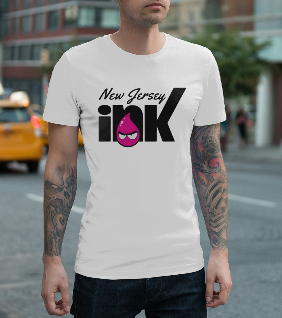New Jersey Ink Angry Pink Droplet T-Shirt