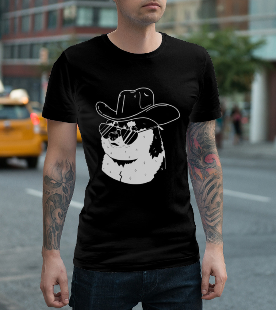 Rodeo Doge Cowboy Hat Sunglasses Collection T-Shirt