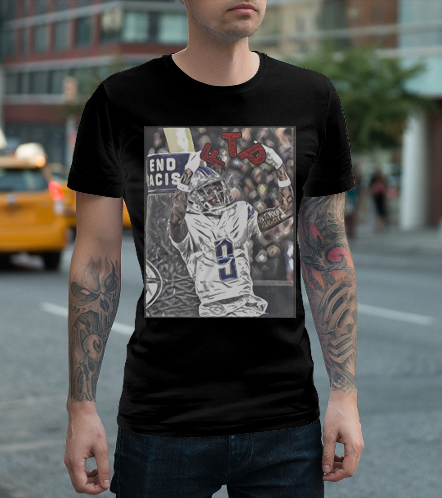Detroit 313 Store Jameson Williams Football FTP V9 T-Shirt