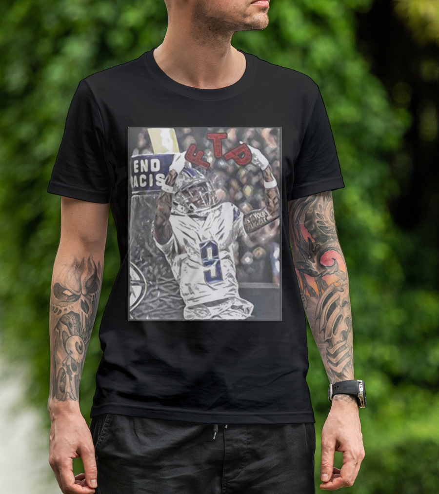Detroit 313 Store Jameson Williams Football FTP V9 T-Shirt