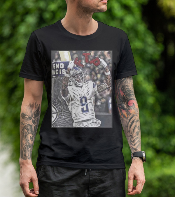 Detroit 313 Store Jameson Williams Football FTP V9 T-Shirt