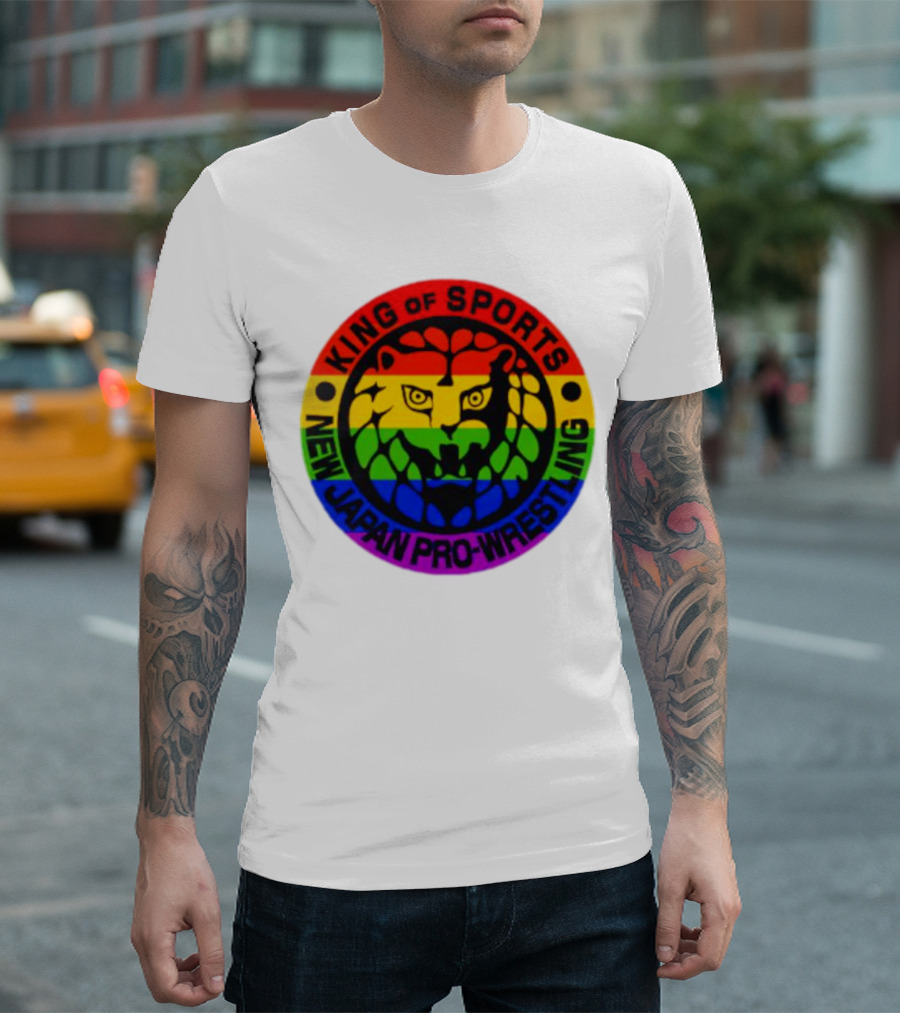 King of Sports New Japan Pro-Wrestling Rainbow Lion T-Shirt