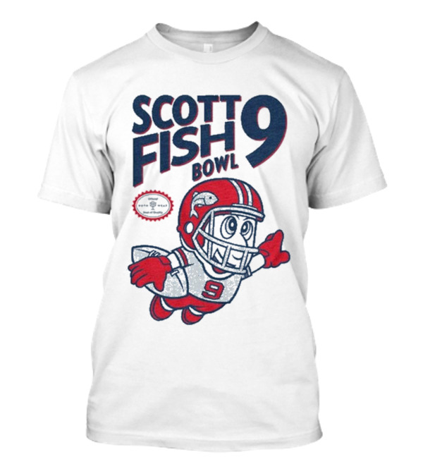 Scott Fish Bowl 9 Football Player Mascot T-Shirt