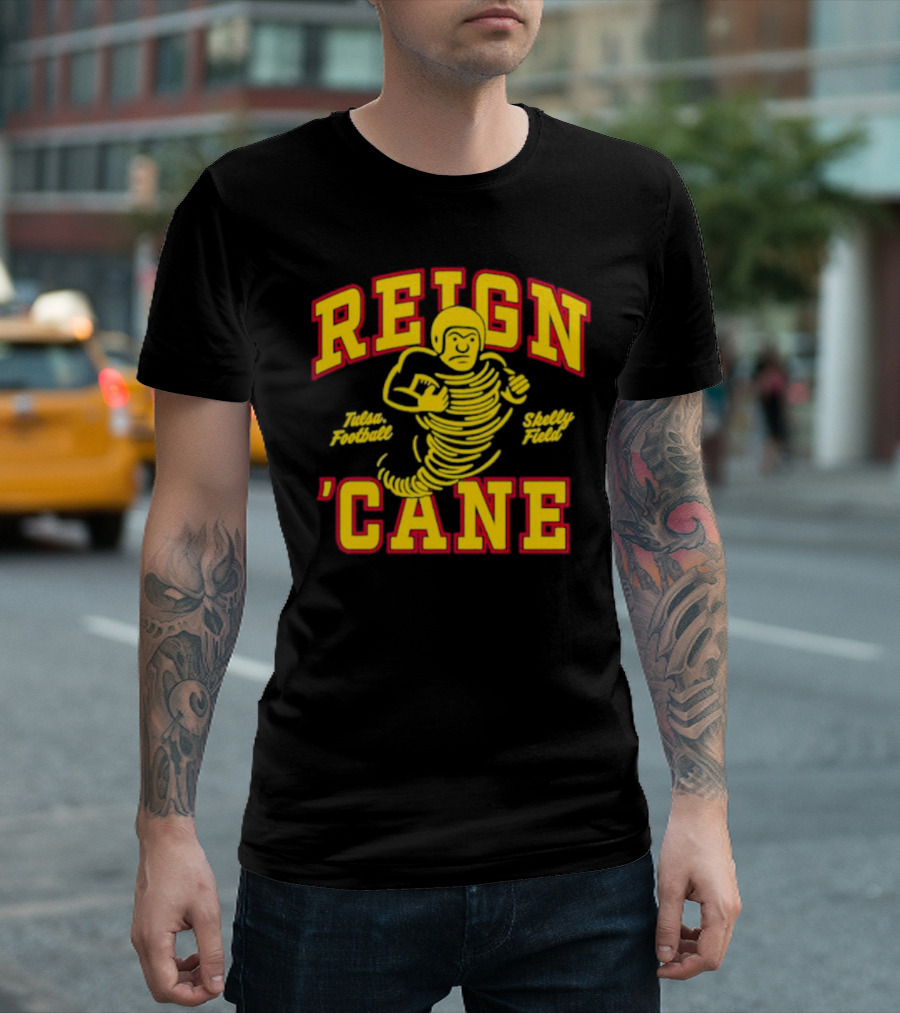Reign 'Cane Tulsa Football Skelly Field T-Shirt