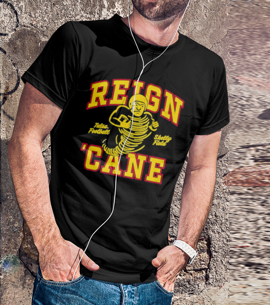 Reign 'Cane Tulsa Football Skelly Field T-Shirt