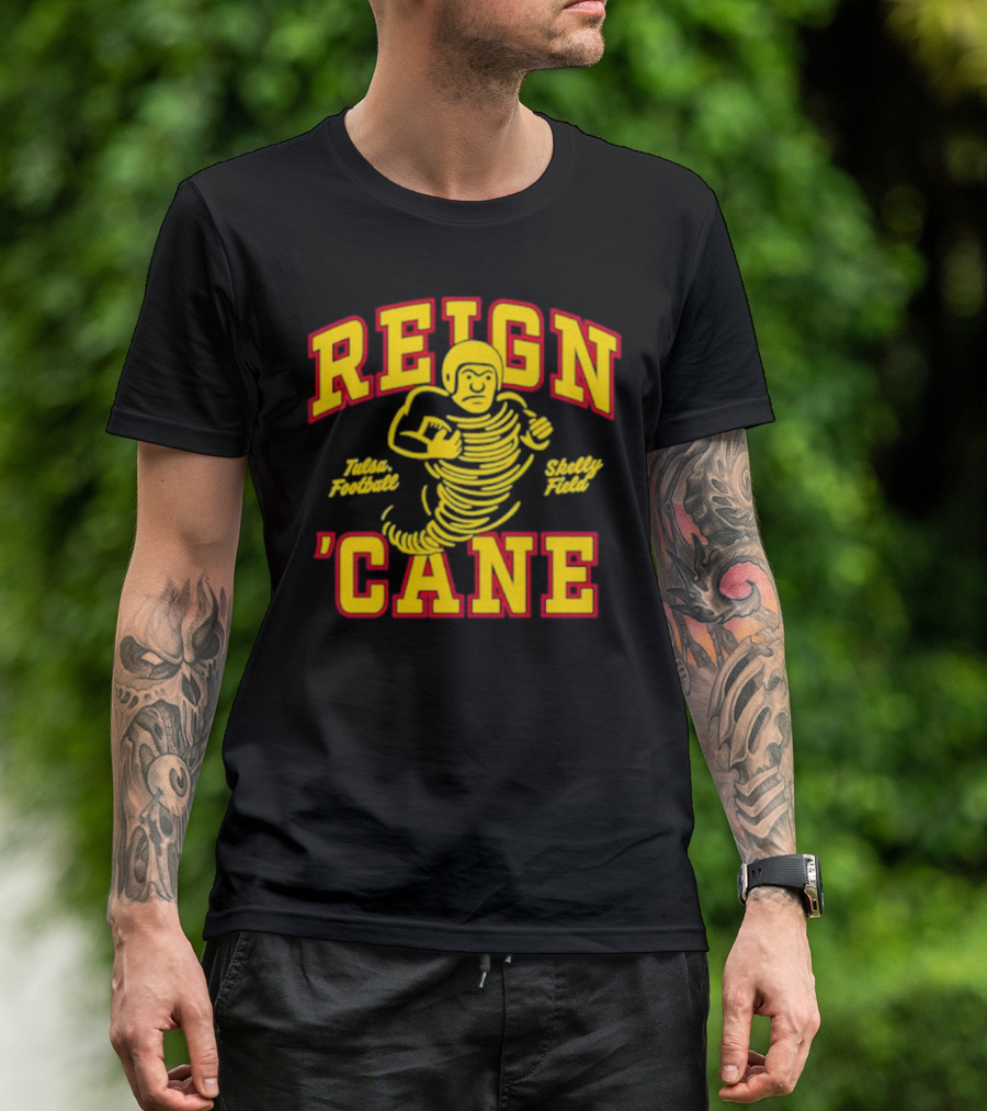 Reign 'Cane Tulsa Football Skelly Field T-Shirt