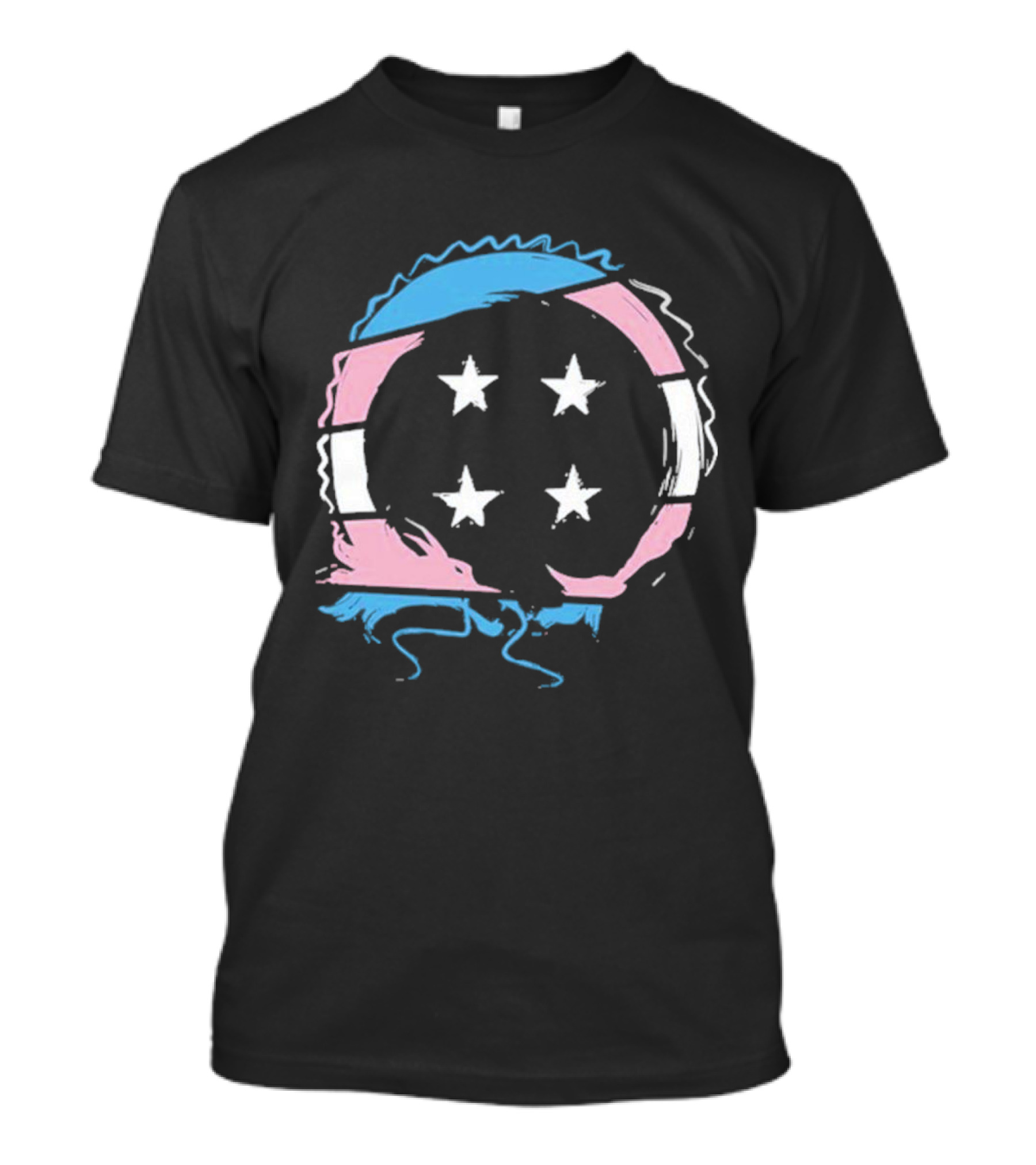 Team Four Star Trans Pride Flag Circle With Stars T-Shirt
