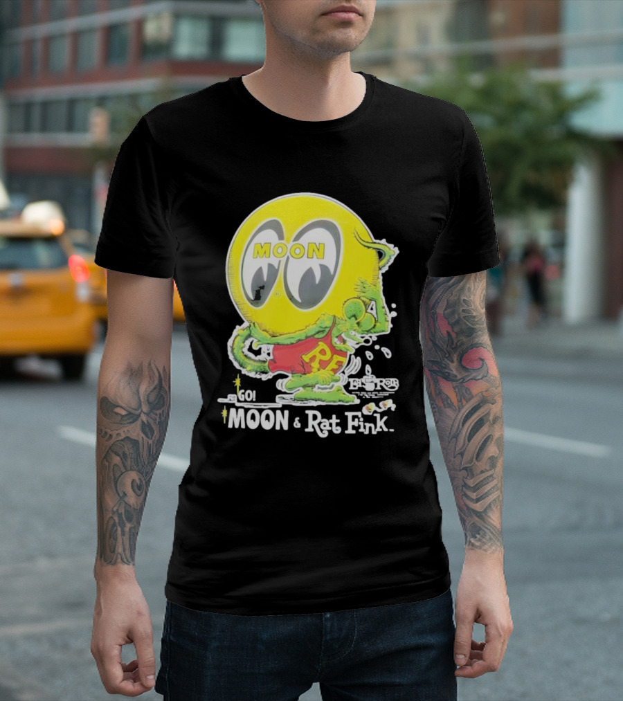 Go MOON And Rat Fink T-Shirt
