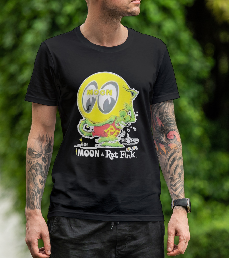Go MOON And Rat Fink T-Shirt