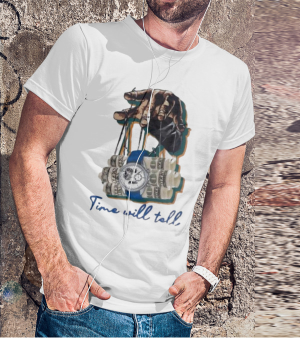 Makobi Time Will Tell Hand Controlling Watch And Money Rolls T-Shirt