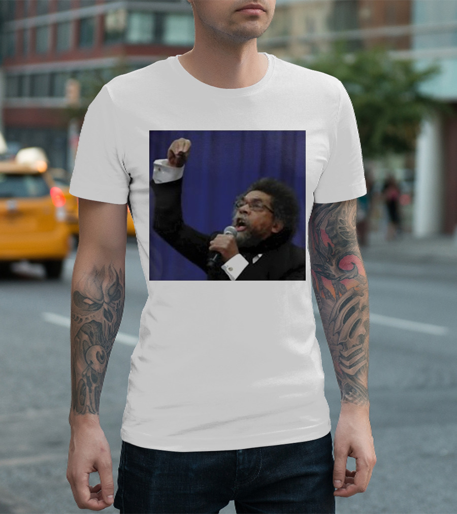 Cornel West For President 2024 Inspirational Speech Portrait Iconic Public Figure T-Shirt