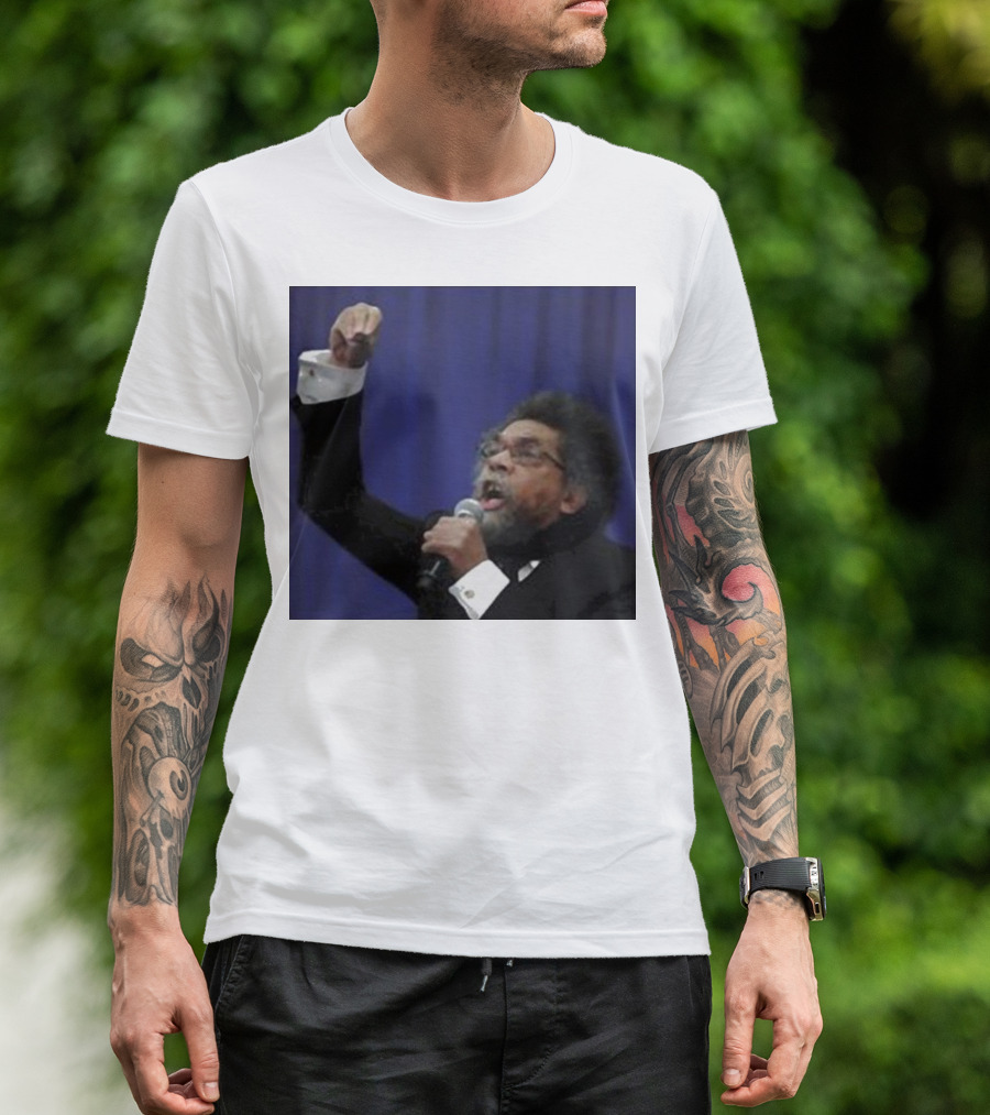 Cornel West For President 2024 Inspirational Speech Portrait Iconic Public Figure T-Shirt
