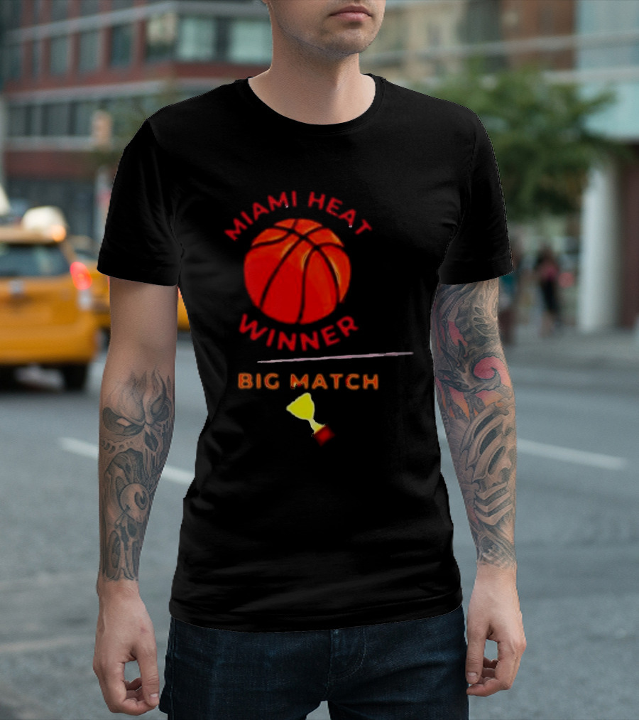 Miami Heat Winner Big Match Basketball Trophy T-Shirt