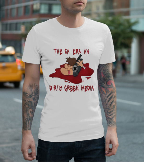 Dirty Creek Media The Cameraman Cartoon Blood Pool T-Shirt