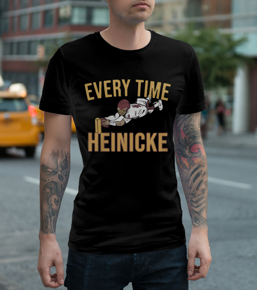Every Time Heinicke Football Dive Determination T-Shirt