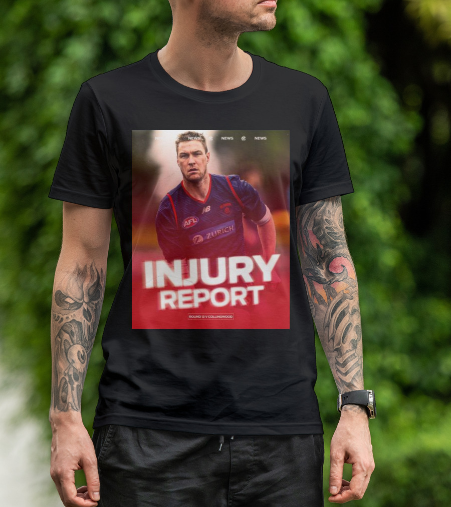 Injury Report Round 13 V Collingwood AFL Zurich New Balance News T-Shirt