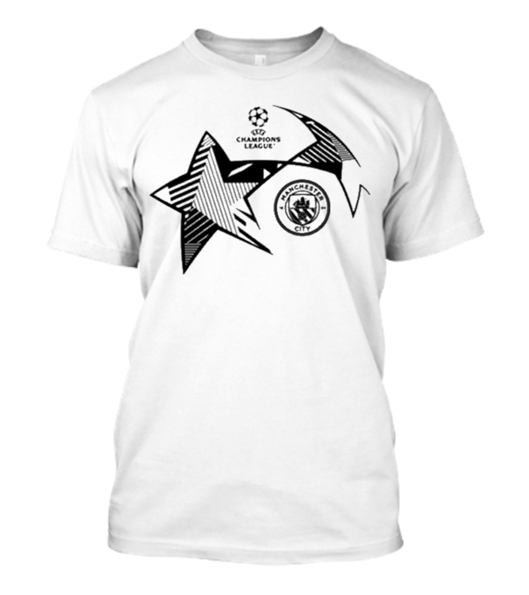 Manchester City UEFA Champions League Star Emblem Jersey T-Shirt