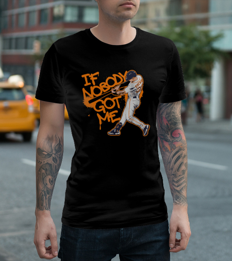 Tucker Baseball Swing If Nobody Got Me T-Shirt