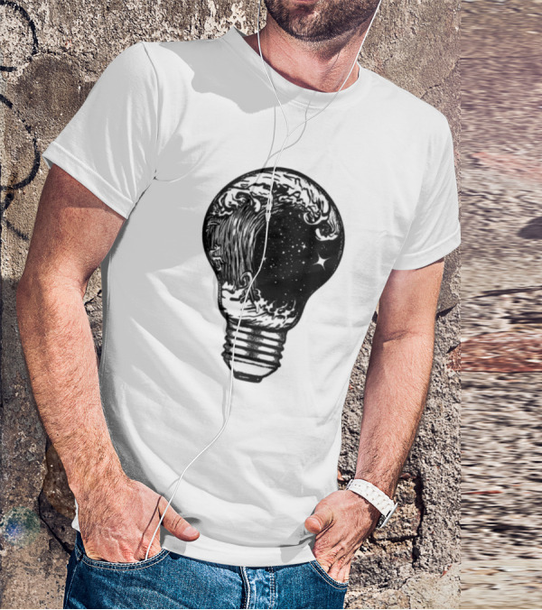 Perfect Storm Within Light Bulb With Cosmic Tattoo T-Shirt