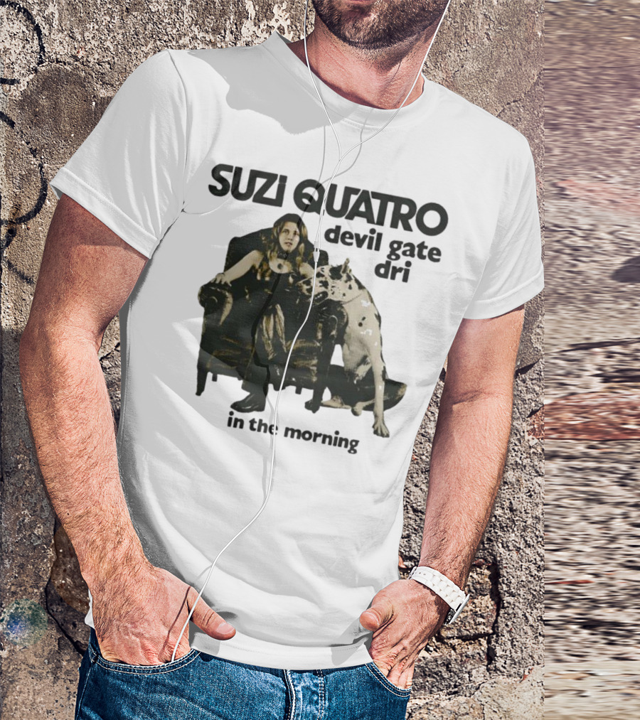 Suzi Quatro Devil Gate Drive In The Morning With Woman And Dalmatian Chair T-Shirt