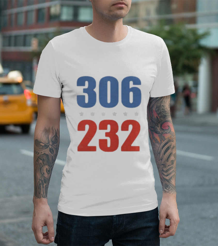 306 vs 232 Stars Election Numbers T-Shirt