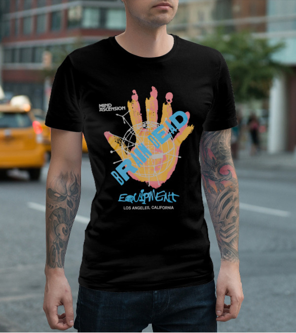 Brain Dead Equipment Mind Ascension Hand Los Angeles California T-Shirt