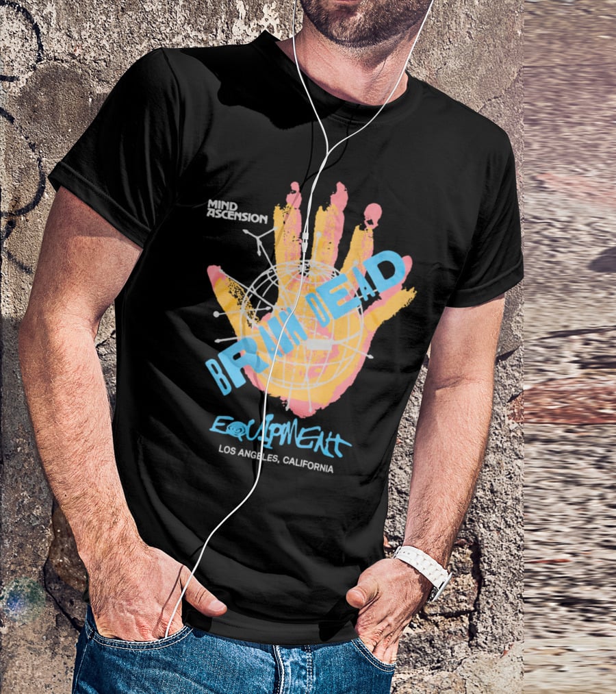 Brain Dead Equipment Mind Ascension Hand Los Angeles California T-Shirt