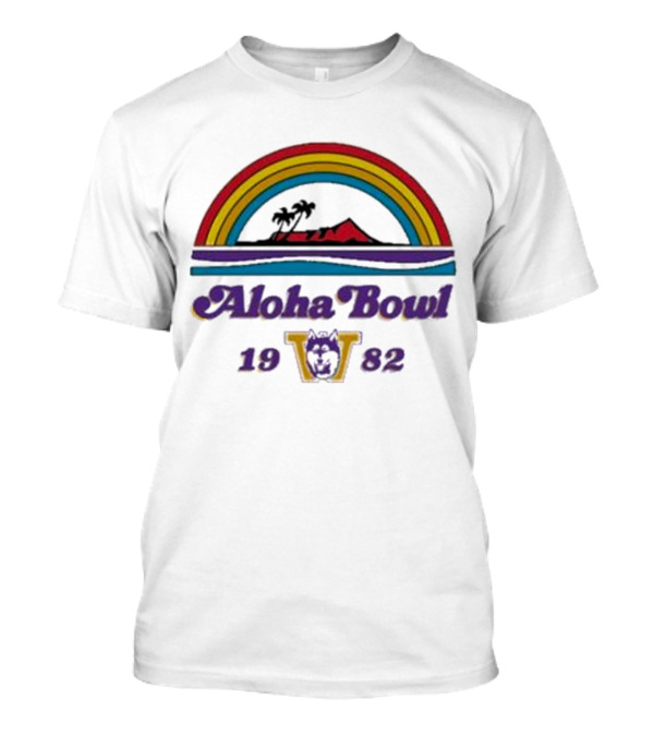 Aloha Bowl 1982 Washington Rainbow Island Vintage Ringer T-Shirt