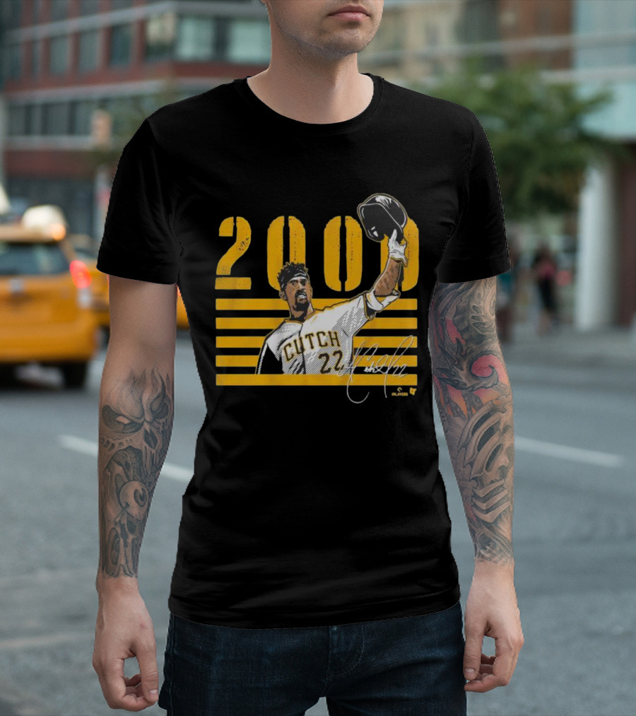 Pittsburgh Cutch 22 2000 Hits Celebration MLB Player T-Shirt