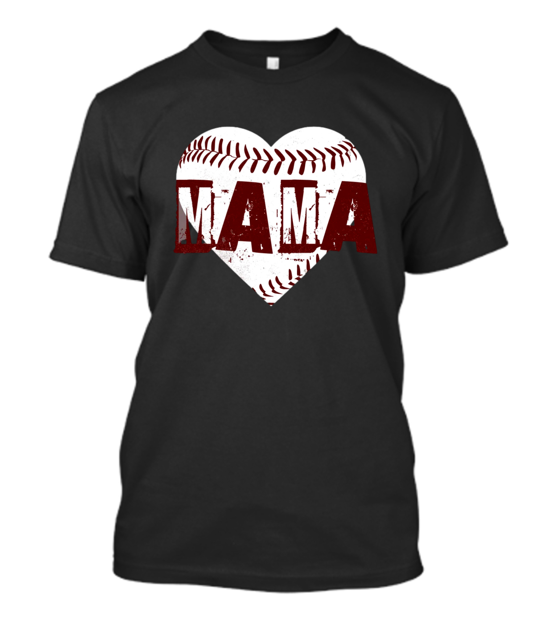Baseball MAMA Heart Stitch纹 T-Shirt