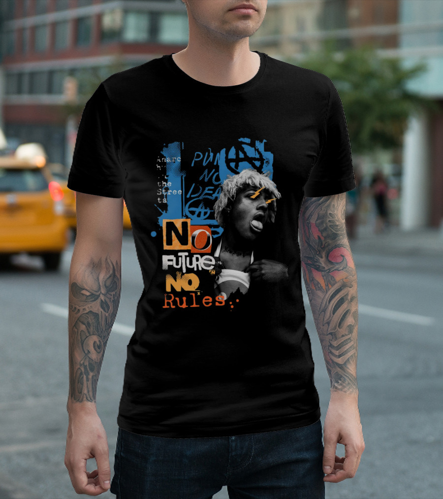 Punk Anarchy Streets No Future No Rules T-Shirt