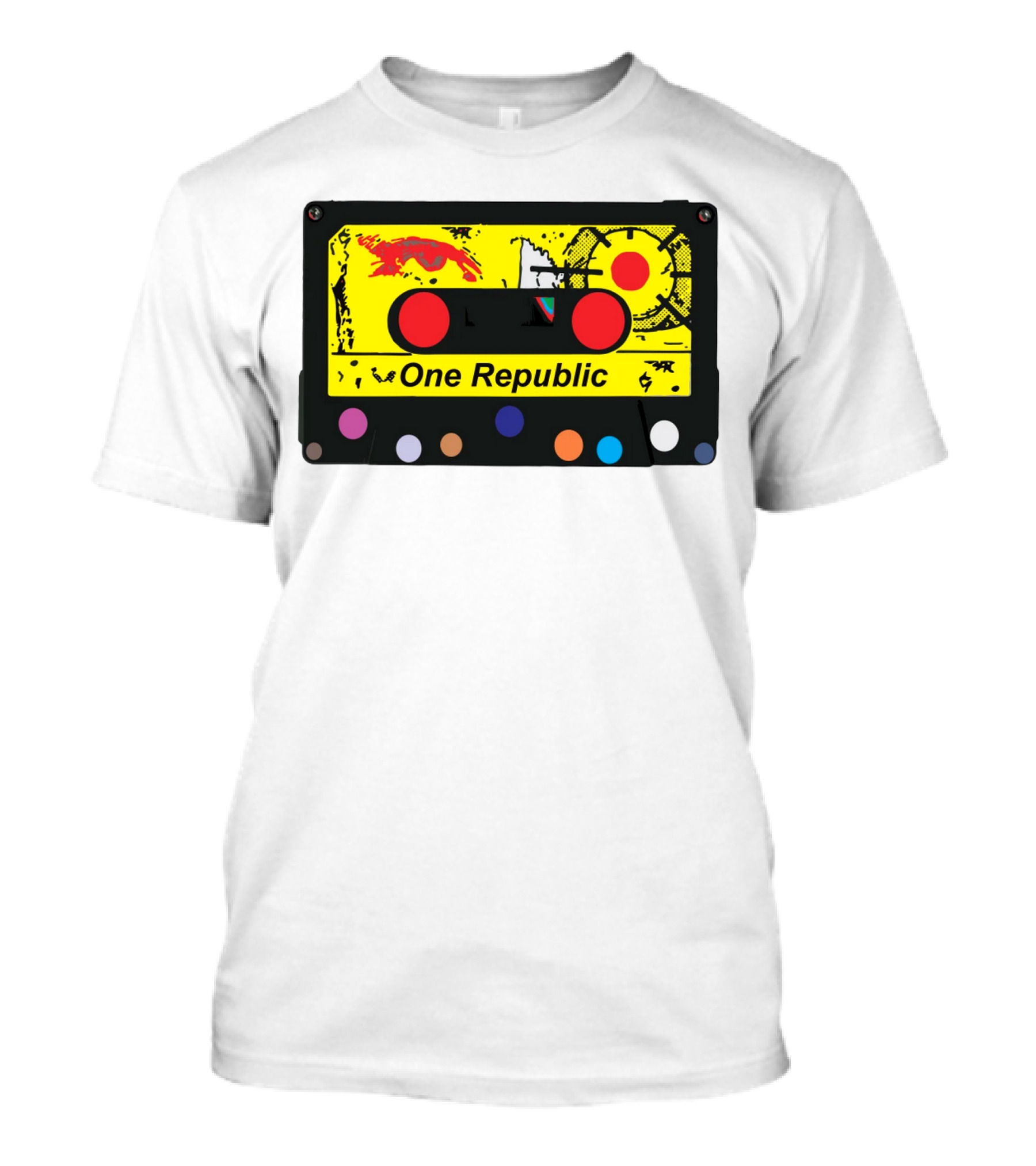 One Republic Cassette Tape Design With Vibrant Colors T-Shirt