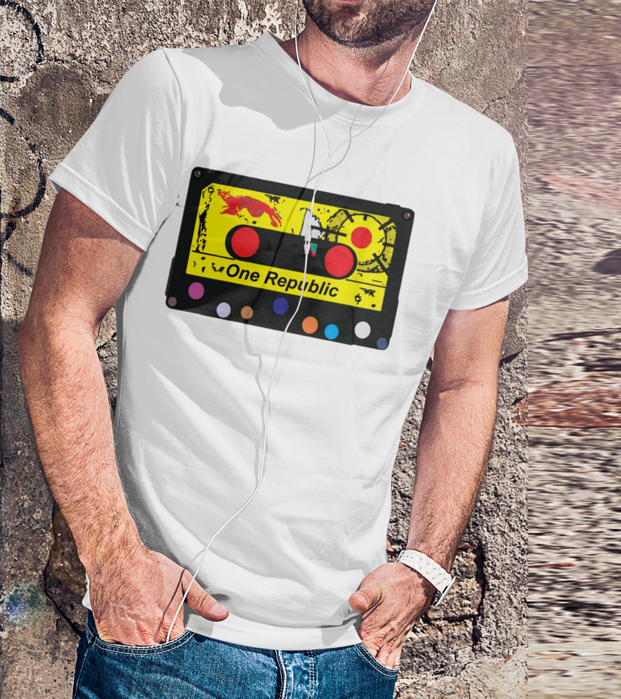 One Republic Cassette Tape Design With Vibrant Colors T-Shirt