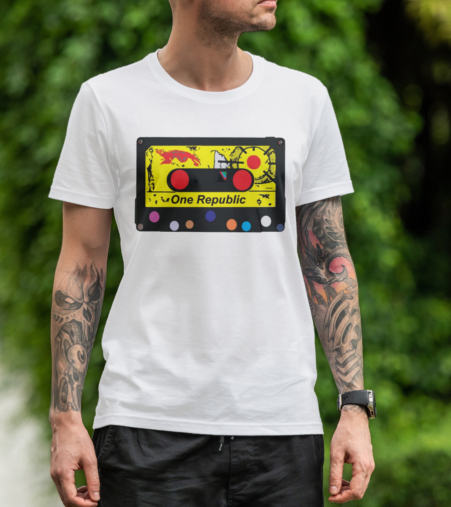 One Republic Cassette Tape Design With Vibrant Colors T-Shirt