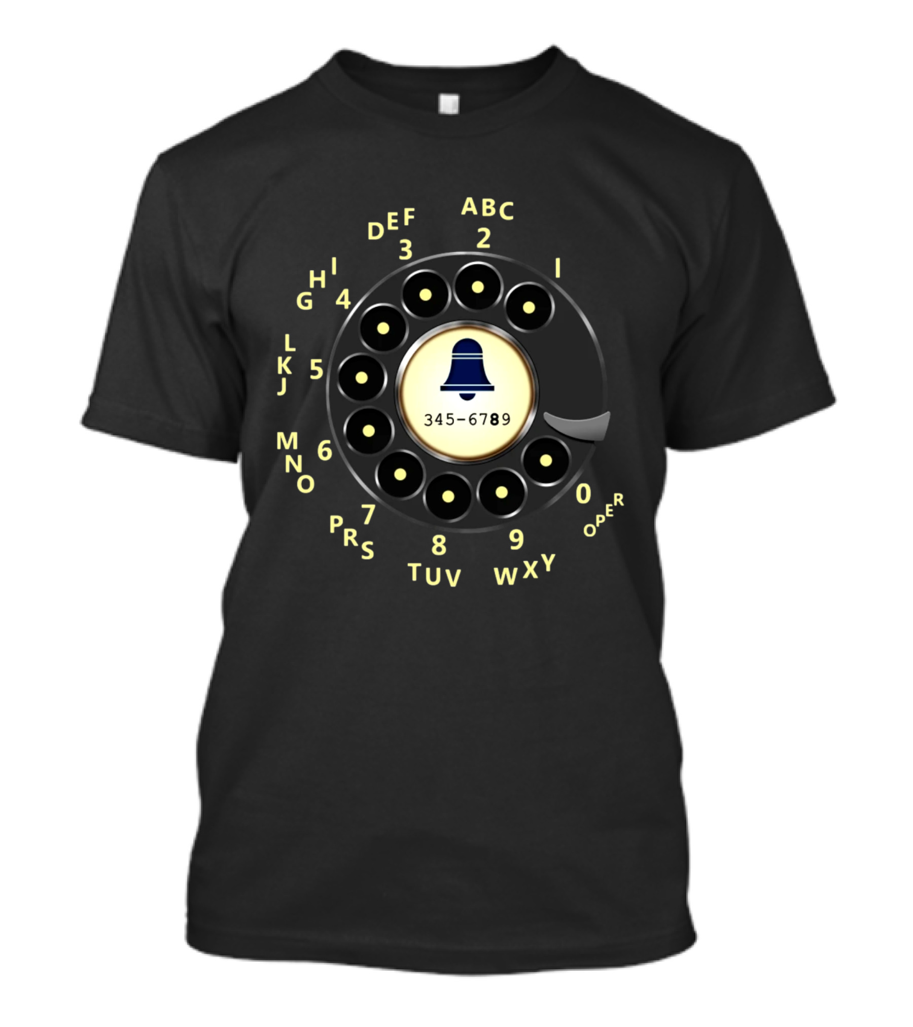 Rotary Dial Phone Nostalgia 345-6789 Retro T-Shirt