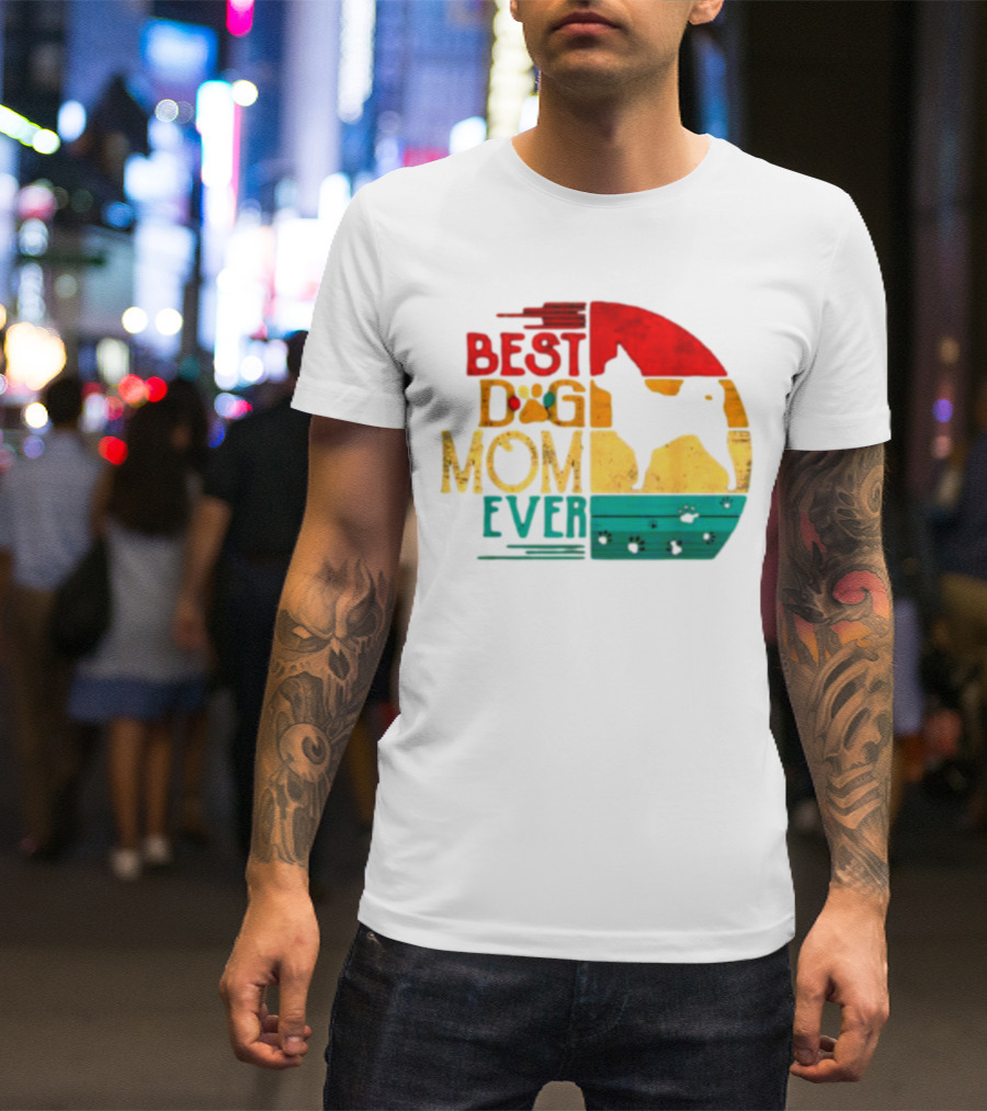 Best Dog Mom Ever Chihuahua Vintage Retro T-Shirt