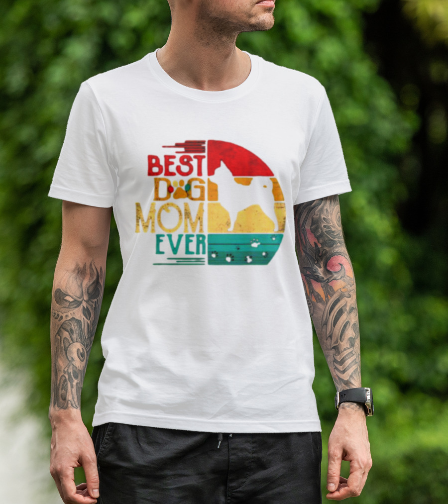 Best Dog Mom Ever Chihuahua Vintage Retro T-Shirt