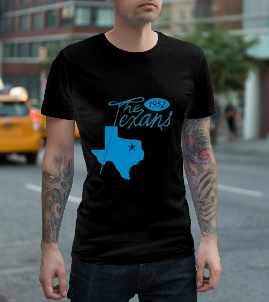 Dallas The Texans 1952 Texas Map Star T-Shirt
