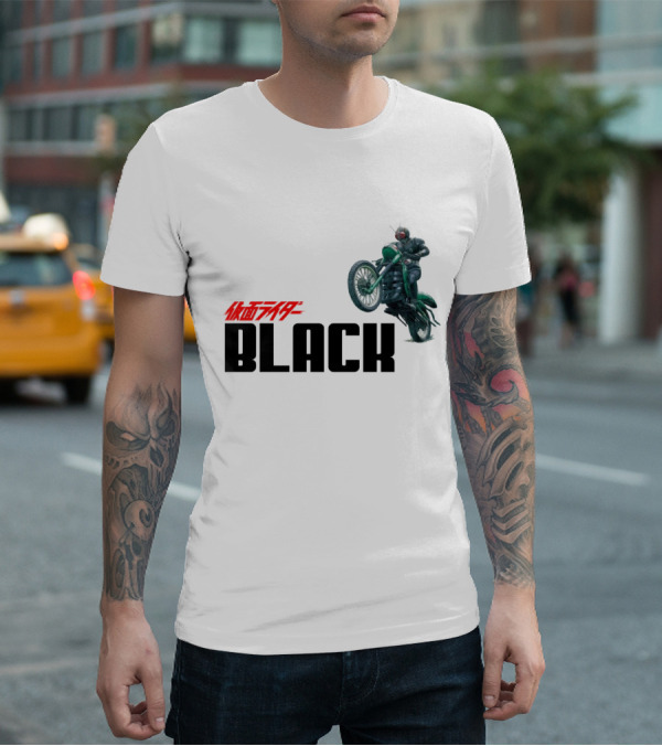Kamen Rider Black Motorcycle Action Scene T-Shirt
