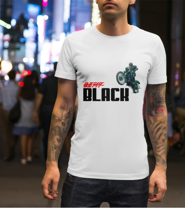 Kamen Rider Black Motorcycle Action Scene T-Shirt