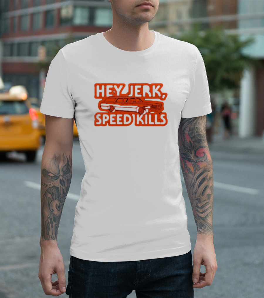 Michael Myers Hey Jerk Speed Kills Station Wagon Scene T-Shirt