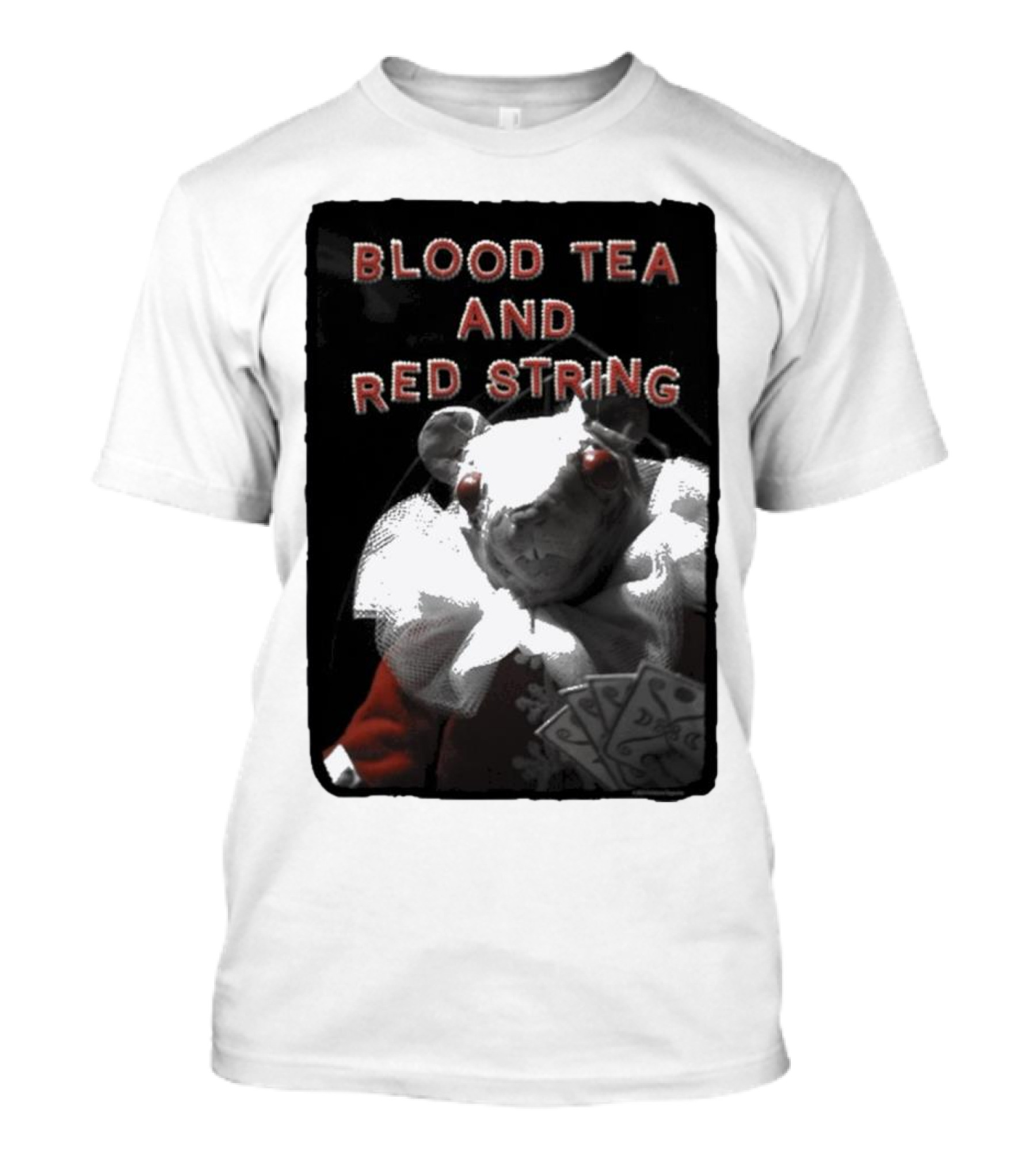 Blood Tea And Red String Mouse With Playing Cards T-Shirt