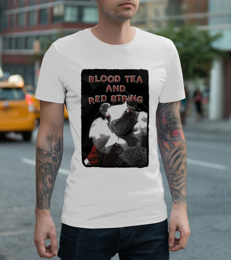 Blood Tea And Red String Mouse With Playing Cards T-Shirt